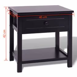 VidaXL 242873 Table de nuit et table de chevet Noir - Vue supplémentaire 6