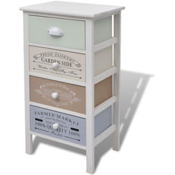 Vidaxl - Armoire de rangement en style français 4 tiroirs Bois