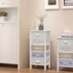 vidaXL Armoire de rangement en style français 5 tiroirs Bois - TU