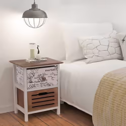 Ces tables de chevet en style maison de campagne ajouteront une touche de charme rustique à votre maison. Elles peuvent être  ...