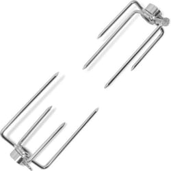 vidaXL Fourchettes de broche 2 pcs Acier - TU
