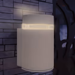 Faite d'aluminium avec un revêtement en poudre gris, cette applique murale en forme de demi-cylindre embellira n'importe quel ...