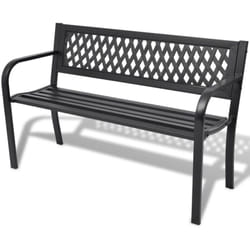 Vidaxl - Banc de jardin 118 cm Acier Noir