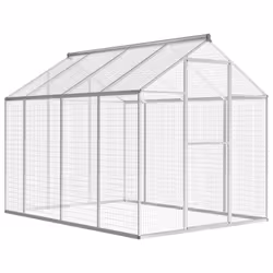 vidaXL Volière d'extérieur Aluminium 178 x 242 x 192 cm