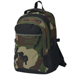 VidaXL 91110 sac à dos Cartable sac à dos Camouflage Polyester