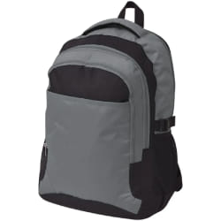 vidaXL Sac à dos d'école 40 L noir et gris - TU