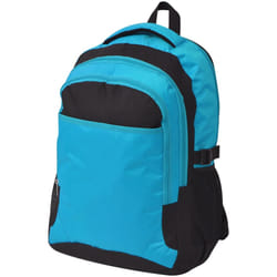 VidaXL 91112 sac à dos Cartable sac à dos Noir, Bleu Polyester