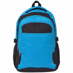 VidaXL 91112 sac à dos Cartable sac à dos Noir, Bleu Polyester