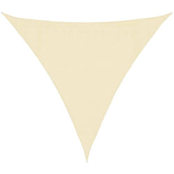 vidaXL Parasol en PEHD triangulaire 3,6x3,6x3,6 m Crème - TU