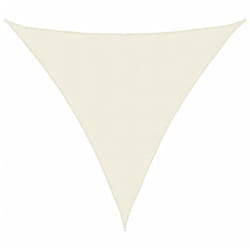 Voile de parasol tissu oxford triangulaire 3,6x3,6x3,6 m crème