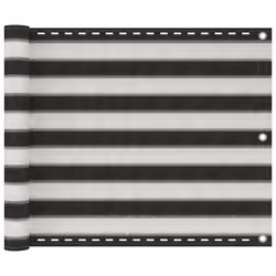 vidaXL Écran de balcon en PEHD 75 x 600 cm Anthracite et blanc - TU