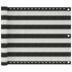 vidaXL Écran de balcon en PEHD 75 x 600 cm Anthracite et blanc - TU