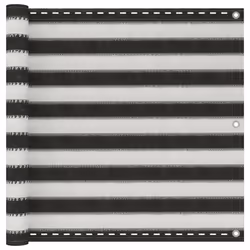 vidaXL Écran de balcon en PEHD 90x400 cm Anthracite et blanc - TU