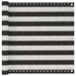 vidaXL Écran de balcon en PEHD 90x400 cm Anthracite et blanc - TU
