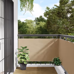 vidaXL Écran de balcon en tissu Oxford 75x600 cm Beige - TU