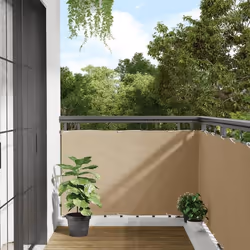 vidaXL Écran de balcon en tissu Oxford 90x400 cm Beige - TU
