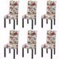 vidaXL Chaises à manger lot de 6 multicolore tissu - TU