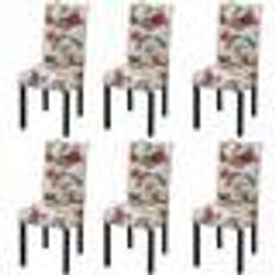 vidaXL Chaises à manger lot de 6 multicolore tissu - TU
