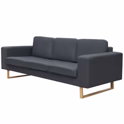 VidaXL 243187, Gris, 3 siège(s), Polyester, 2000 mm, 820 mm, 760 mm