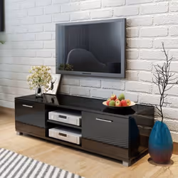 Ce support TV à haute brillance deviendra le point central de votre salon ou de votre espace de divertissement. Il a beaucoup ...