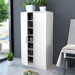 Vidaxl - Meuble à chaussures 7 étagères blanc