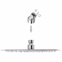 VidaXL 142155 pommeaux de douche Pommeau de douche effet pluie Acier inoxydable - Vue supplémentaire 6