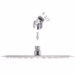 VidaXL 142156 pommeaux de douche Pommeau de douche effet pluie Acier inoxydable - Vue supplémentaire 6