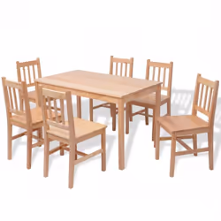 Cet ensemble de salle à manger, composé d'une table et de six chaises, a une conception simple mais élégante et ajoutera une  ...