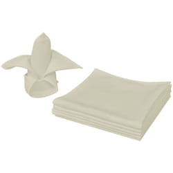 Vidaxl - Serviettes de table 100 pcs Crème 50x50 cm
