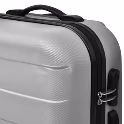 VidaXL 91142 bagage Ensemble de sacs de voyage Casque à coque dure Argent ABS