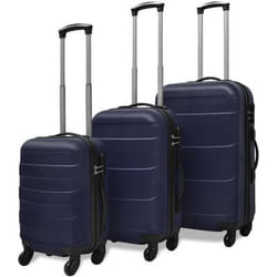 VidaXL 91144 bagage Ensemble de sacs de voyage Casque à coque dure Bleu ABS