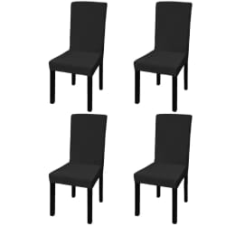 vidaXL Housse de chaise extensible 4 pcs noir