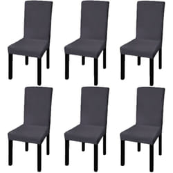 Vidaxl - Housse de chaise droite extensible 6 pcs anthracite