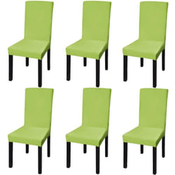 Vidaxl - Housse de chaise droite extensible 6 pcs vert