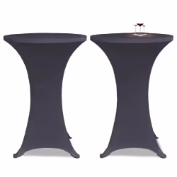 vidaXL Housse de table extensible 60 cm 2 pcs Anthracite