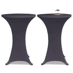vidaXL Housse de table extensible 60 cm 2 pcs Anthracite