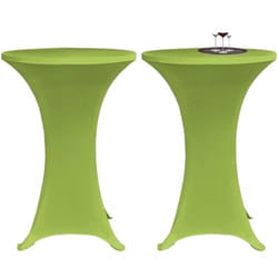 vidaXL Housse de table extensible 2 pcs 80 cm Verte