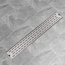 Vidaxl - Drain de douche linéaire 830 x 140 mm Acier inoxydable