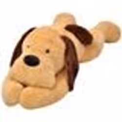 vidaXL Chien en peluche 80 cm Marron