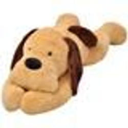 vidaXL Chien en peluche 80 cm Marron