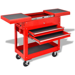 Chariot à outils Rouge 70.5 x 37 x 71 cm Acier vidaXL