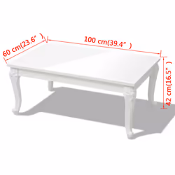 VidaXL 243380 Table à café, latérale et de salon Forme rectangulaire - Vue supplémentaire 5