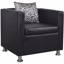 Ce fauteuil, fabriqué en similicuir de qualité, offre un confort d'assise optimal. Avec son design cubique moderne, il est id ...