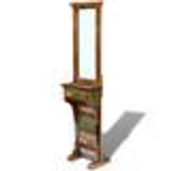 vidaXL Miroir de couloir bois de récupération massif 47x23x180 cm - TU