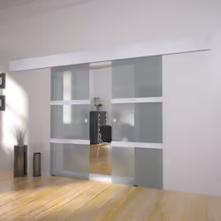 vidaXL Porte double coulissante Verre - TU
