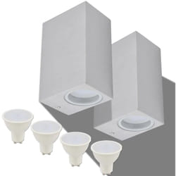 Vidaxl - Appliques murales d'extérieur 2 pcs Carré vers le bas/haut