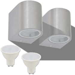 Vidaxl - Applique murale led d'extérieur 2 pièces Ronde vers le bas