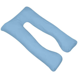 Coussin de grossesse 90 x 145 cm Bleu clair