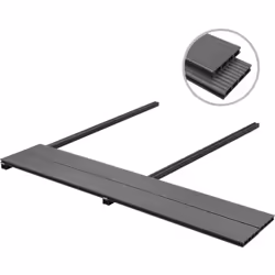 Cet ensemble complet de panneaux de terrasse en WPC avec des accessoires, constituant une dimension totale de 10 mètres carré ...