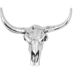 Vidaxl - Décoration murale en forme de crâne de taureau Aluminium Argenté